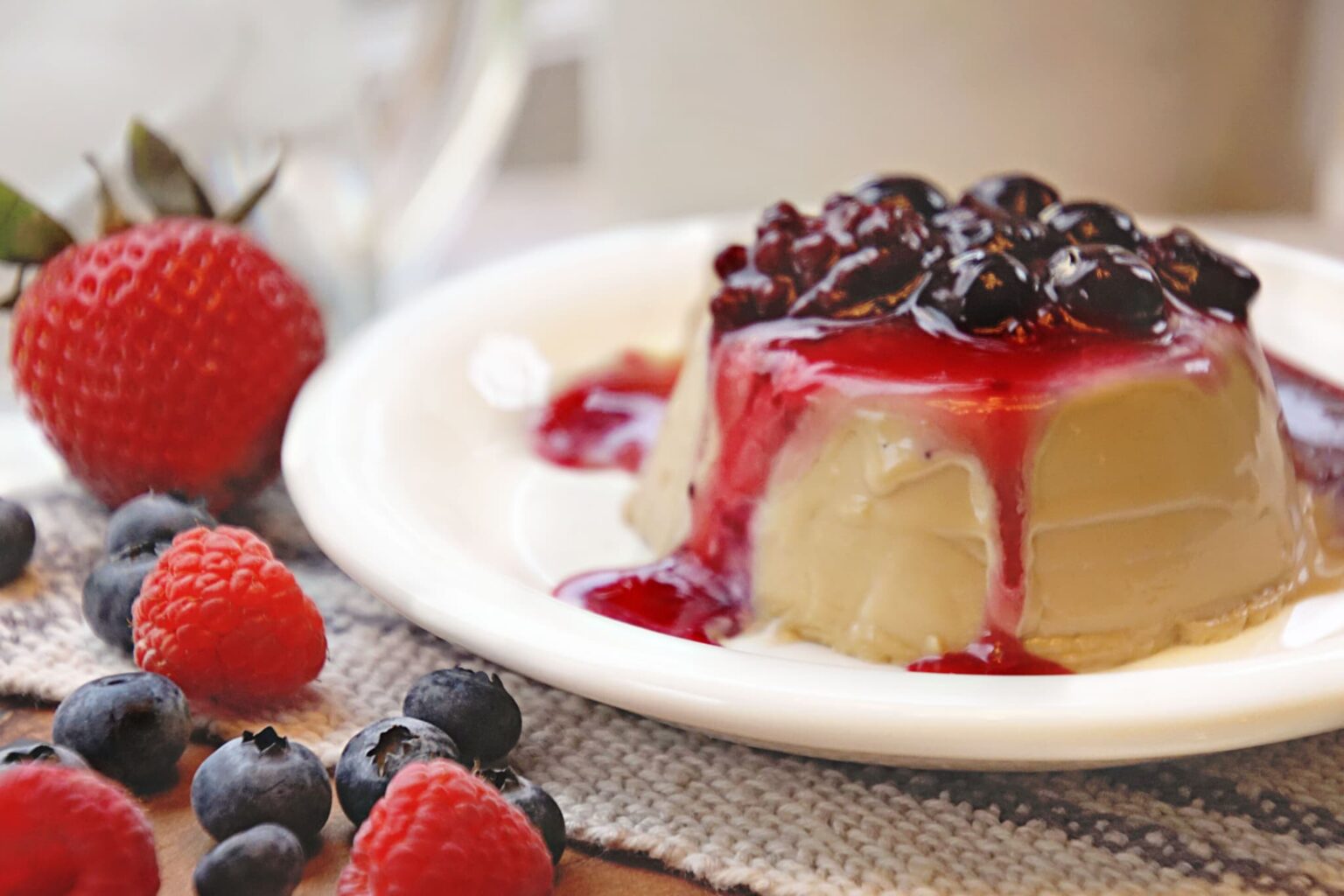 Panna Cotta with Berry Sauce Real Food Well