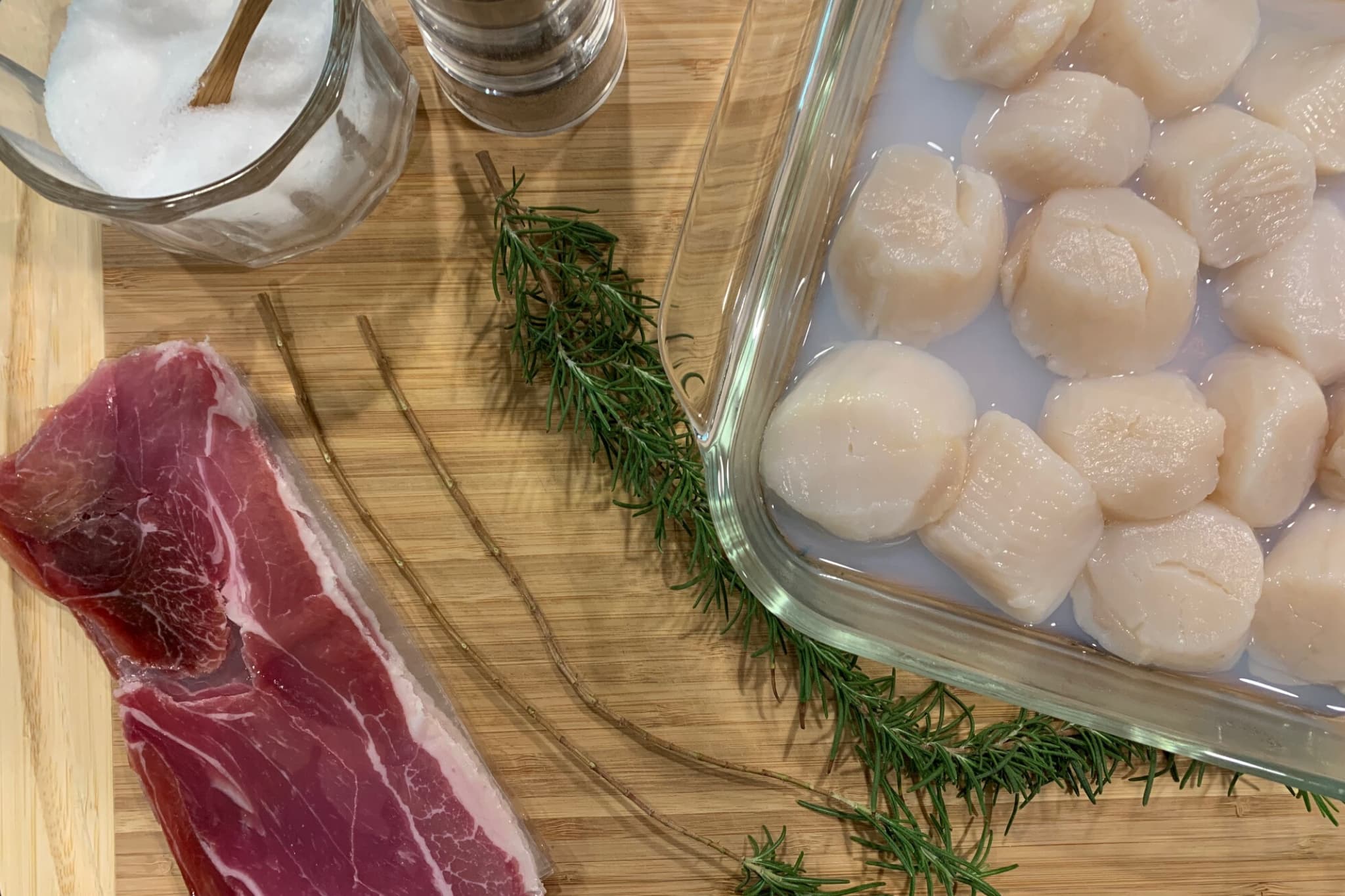 Prosciutto Wrapped Scallops Grilled on Cedar Plank Real Food Well