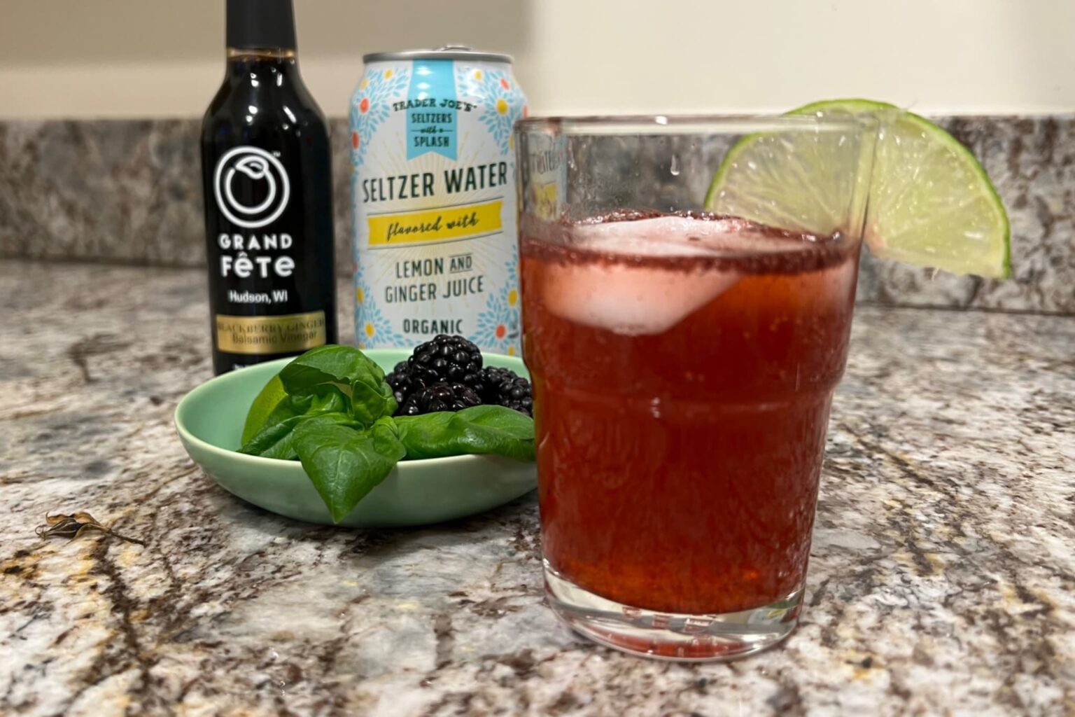 Blackberry Basil Balsamic Mocktail Real Food Well